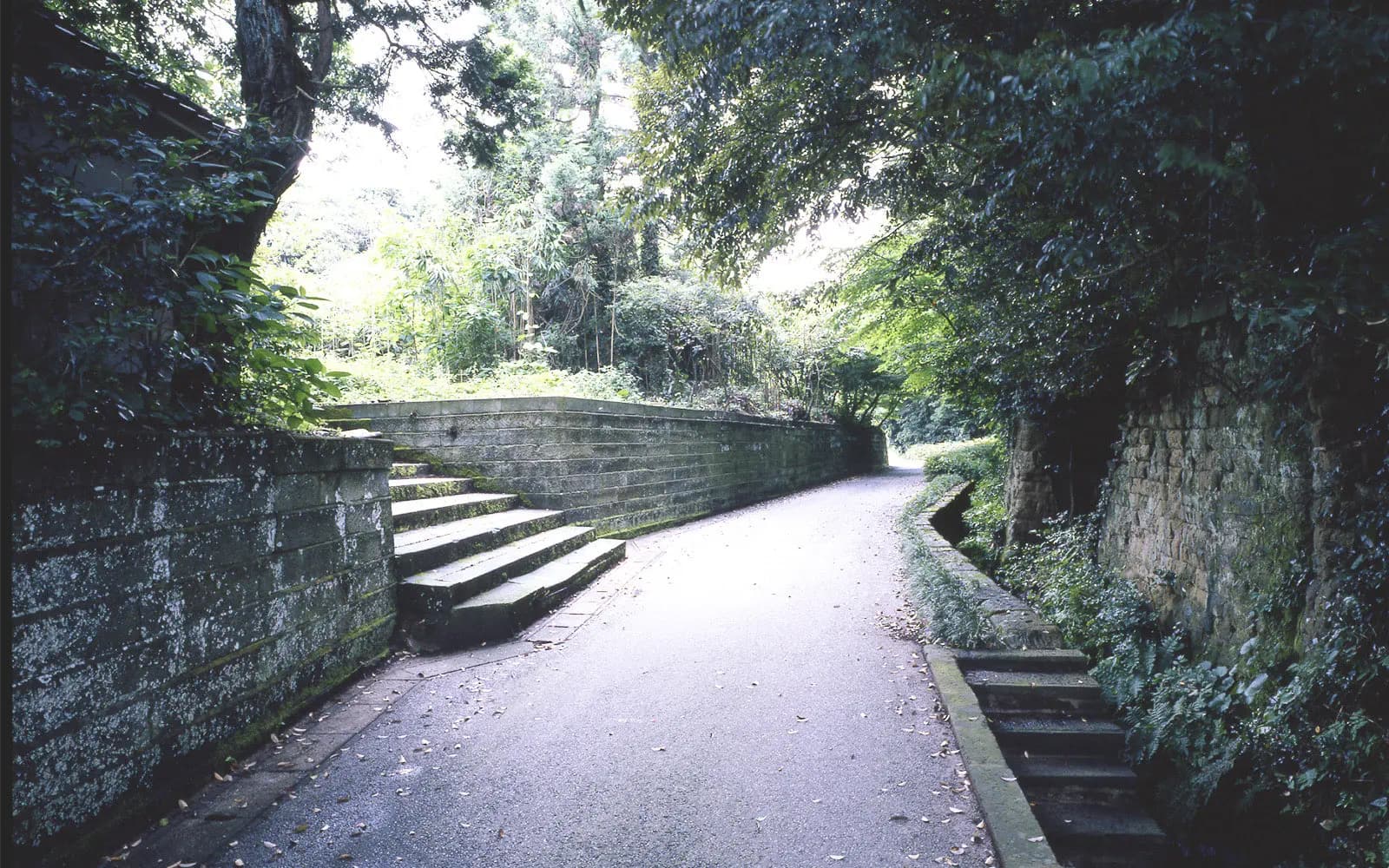 Stone-walled lane in Hashitate, Kaga